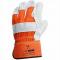 Azusa Safety Split Grain Cowhide Double Leather Gloves  L
