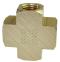 CO X004 Cross 1/4" FPT Brass